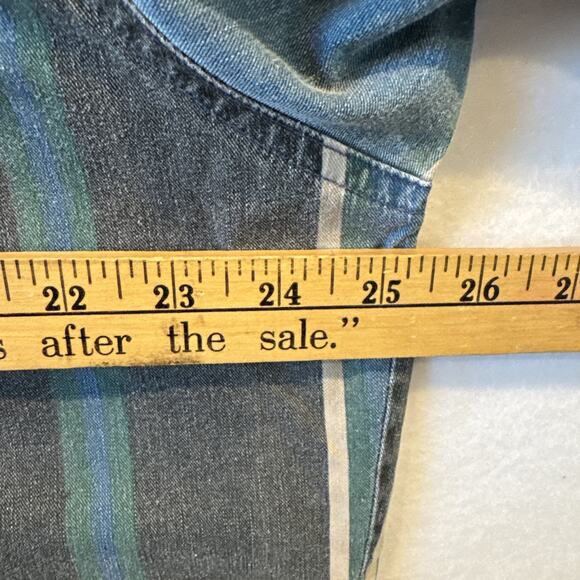 VTG Wrangler Brushpopper X-Long Tails Mens 17.5x36 Tan Black Striped Cowboy 90s - Picture 5 of 7